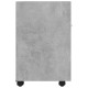 Sonata Dulap lateral cu roți, gri beton, 33x38x60 cm, lemn prelucrat