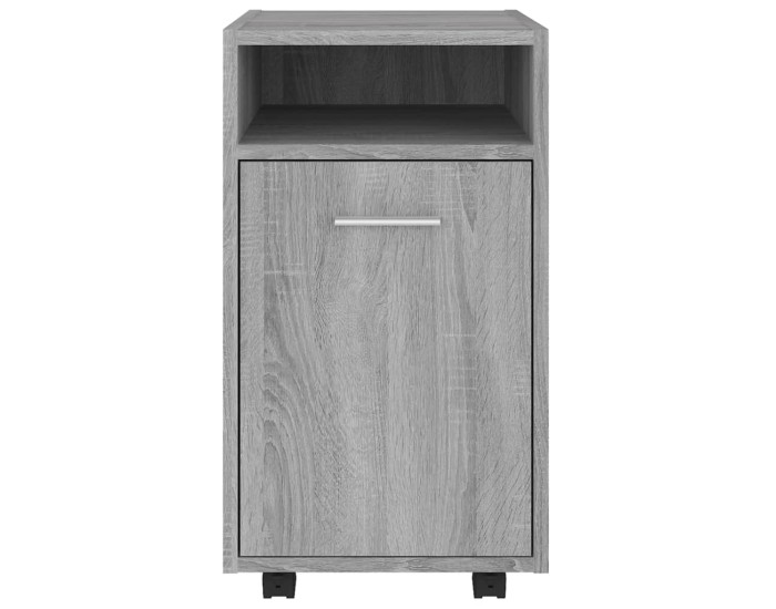 Sonata Dulap lateral cu roți gri sonoma 33x38x60 cm lemn prelucrat
