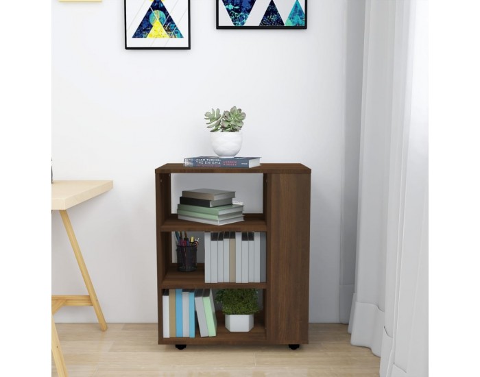 Sonata H Шкаф с колелца, кафяв дъб, 60x35x75 см, инженерно дърво