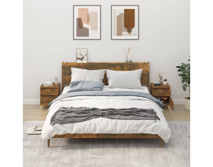 Sonata Noptiere, 2 buc., stejar fumuriu, 40x35x50 cm