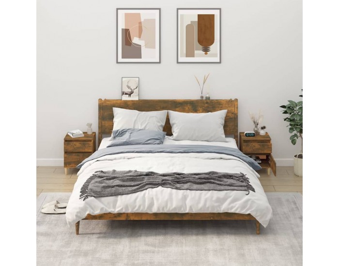 Sonata H Нощни шкафчета 2 бр опушен дъб 40x35x50 см