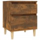 Sonata H Нощни шкафчета 2 бр опушен дъб 40x35x50 см