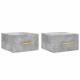 Sonata Noptiere montate pe perete 2 buc. gri beton 35x35x20 cm