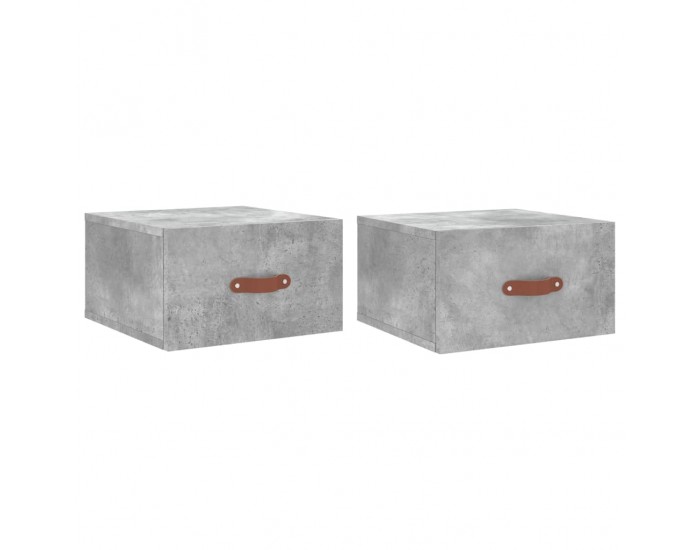 Sonata H Нощни шкафчета за стенен монтаж 2 бр бетонно сиви 35x35x20 см