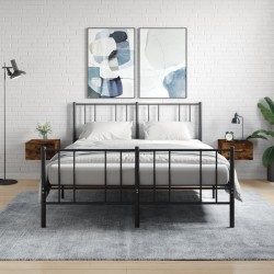 Sonata H Нощни шкафчета за стенен монтаж, 2 бр, опушен дъб, 35x35x20 см - Dulapuri