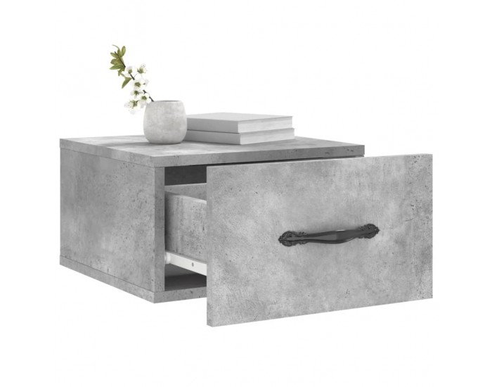 Sonata H Нощни шкафчета за стенен монтаж 2 бр бетонно сиви 35x35x20 см
