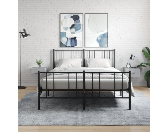 Sonata H Нощни шкафчета за стенен монтаж 2 бр бетонно сиви 35x35x20 см