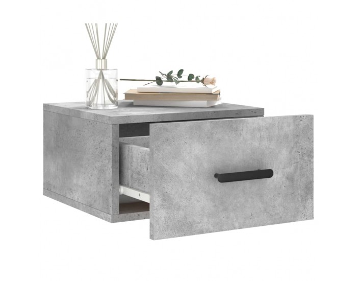 Sonata H Нощни шкафчета за стенен монтаж 2 бр бетонно сиви 35x35x20 см