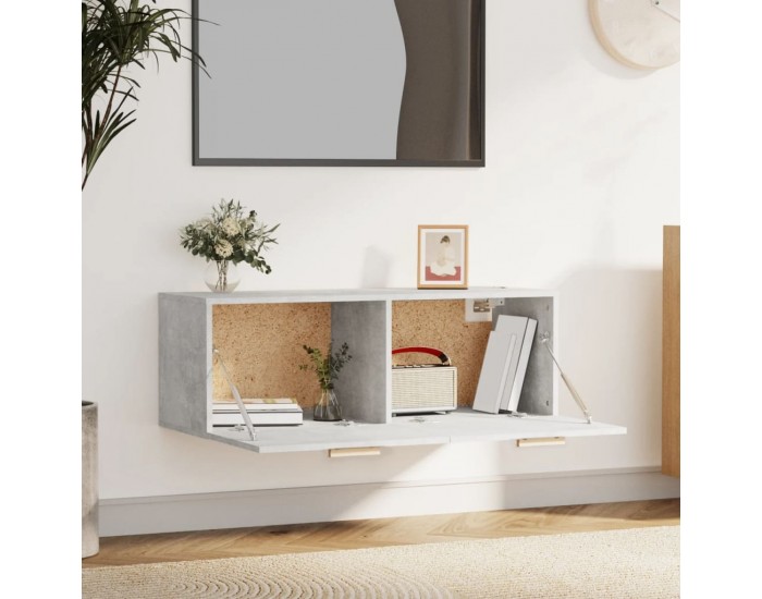 Sonata H Стенен шкаф, бетонно сив, 100x36,5x35 см, инженерно дърво