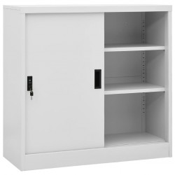 Sonata H Офис шкаф с плъзгаща се врата, светлосив, 90x40x90 см, стомана - Dulapuri