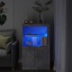 Sonata H Страничен шкаф с LED осветление, бетонно сив, инженерно дърво