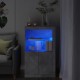 Sonata Dulap lateral cu lumini LED, gri beton, lemn prelucrat