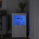 Sonata H Страничен шкаф с LED осветление, бял, инженерно дърво