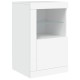 Sonata Dulap lateral cu lumini LED, alb, lemn prelucrat