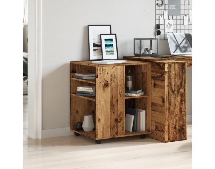 Sonata H Шкаф с колелца, старо дърво, 60x53x72 см, инженерно дърво