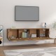Sonata H Стенни шкафове 2 бр Опушен дъб 80x35x36,5 см инженерно дърво
