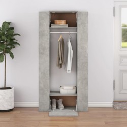 Sonata H Шкафове за коридор, 2 бр, бетонно сиви, инженерно дърво - Dulapuri