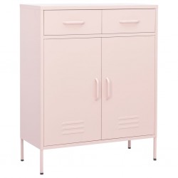 Sonata H Шкаф за съхранение, розов, 80х35х101,5 см, стомана - Dulapuri