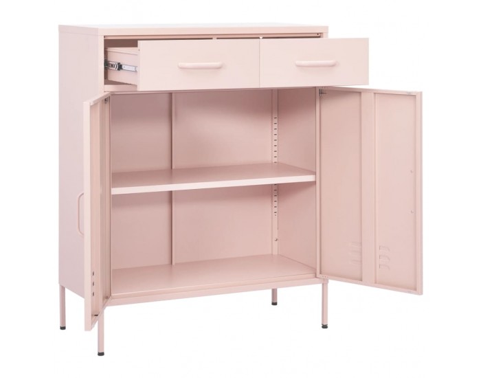 Sonata H Шкаф за съхранение, розов, 80х35х101,5 см, стомана