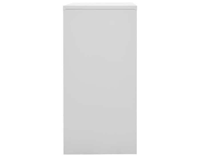 Sonata Dulap vestiar, gri deschis și roșu, 90x45x92,5 cm, oțel