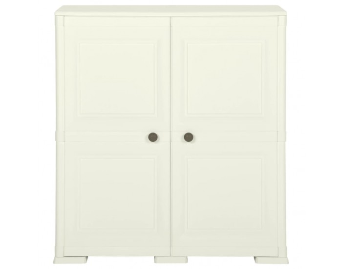 Sonata H Пластмасов шкаф, 79x43x85,5 см, дървен дизайн, ванилов лед