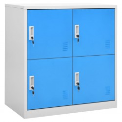 Sonata H Заключващ се шкаф, светлосиво и синьо, 90x45x92,5 см, стомана - Dulapuri