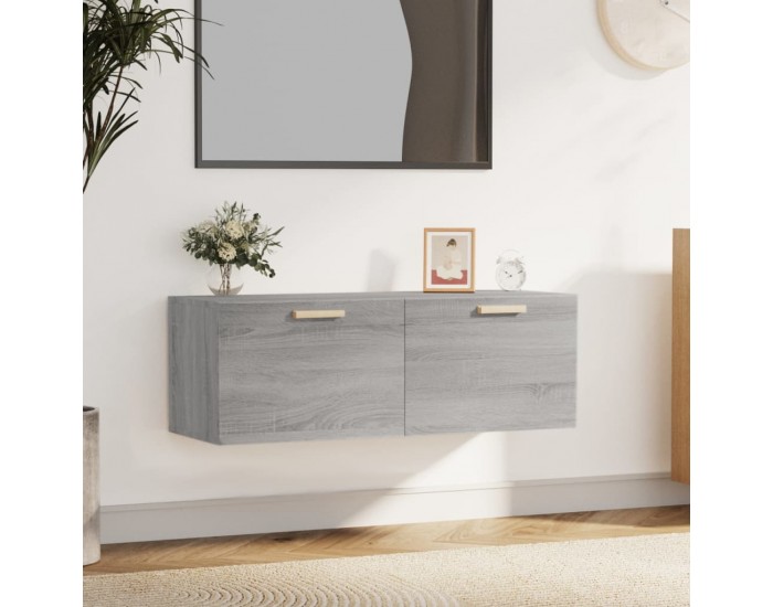 Sonata H Стенен шкаф, сив сонома, 100x36,5x35 см, инженерно дърво