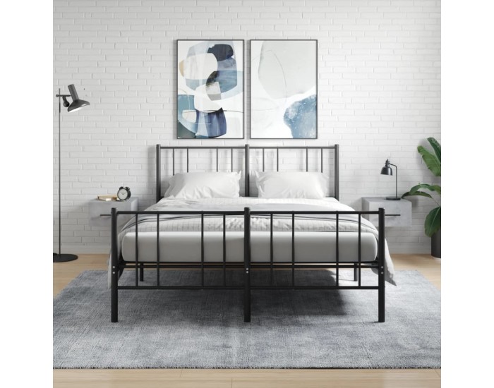 Sonata H Нощни шкафчета за стенен монтаж 2 бр бетонно сиви 35x35x20 см
