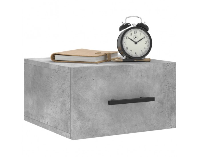 Sonata H Нощни шкафчета за стенен монтаж 2 бр бетонно сиви 35x35x20 см
