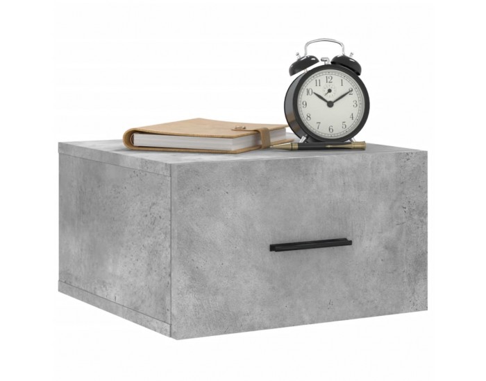 Sonata H Нощни шкафчета за стенен монтаж 2 бр бетонно сиви 35x35x20 см