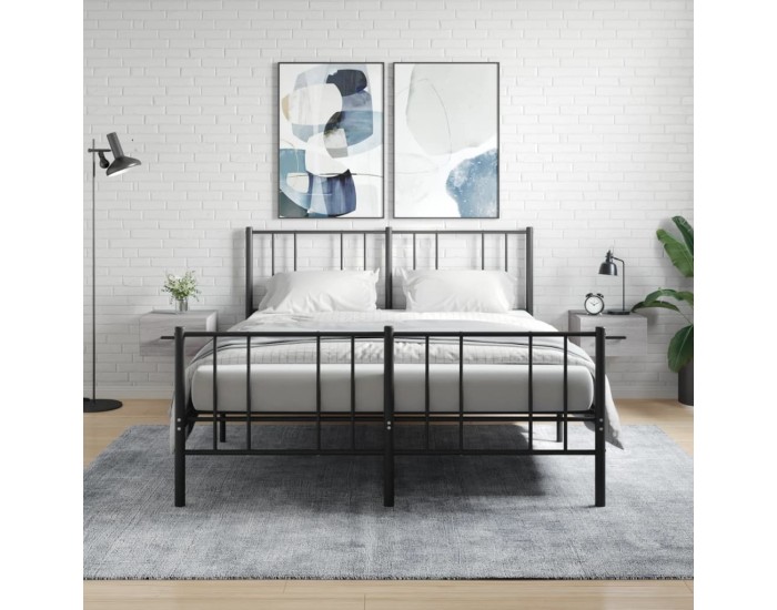 Sonata H Нощни шкафчета за стенен монтаж, 2 бр, сив сонома, 35x35x20 см