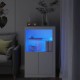 Sonata Dulap lateral cu lumini LED, alb, lemn prelucrat