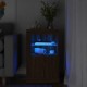 Sonata H Страничен шкаф с LED осветление, кафяв дъб, инженерно дърво