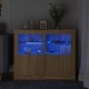 Sonata Dulapuri laterale cu lumini LED 2 buc. stejar sonoma