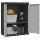 Sonata Dulap depozitare de exterior, gri și negru, 65x37x85 cm, PP