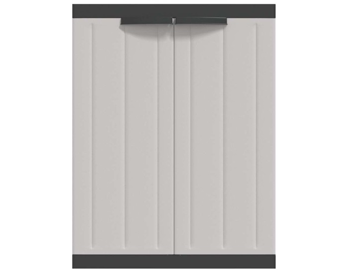 Sonata Dulap depozitare de exterior, gri și negru, 65x37x85 cm, PP
