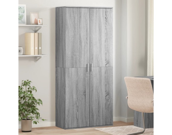 Sonata H Висок шкаф, сив сонома, 80x35x180 см, инженерно дърво