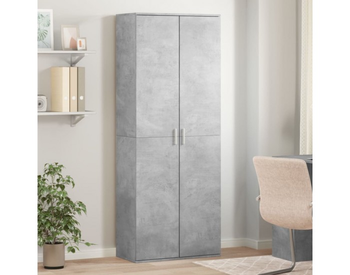 Sonata H Висок шкаф, бетонно сив, 70x35x180 см, инженерно дърво