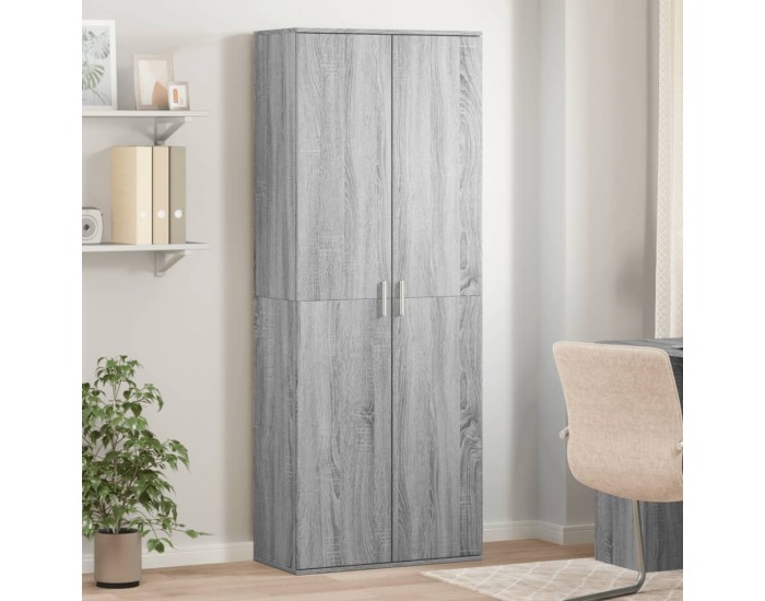 Sonata H Висок шкаф, сив сонома, 70x35x180 см, инженерно дърво