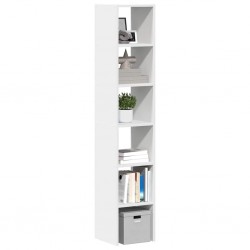Sonata H Библиотеки 2 бр стифиращи бели 30x30x80 см инженерно дърво - Dulapuri