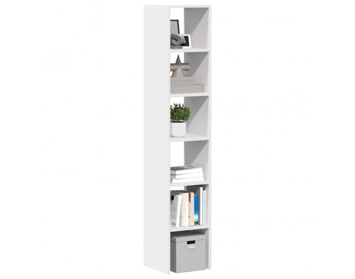 Sonata H Библиотеки 2 бр стифиращи бели 30x30x80 см инженерно дърво