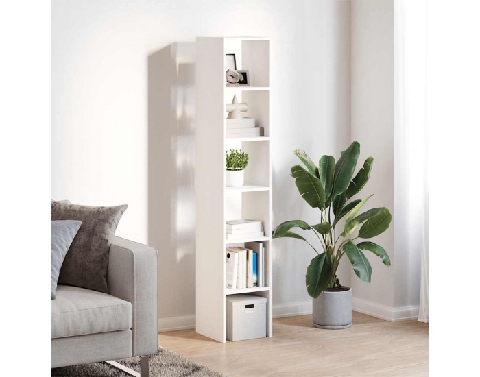 Sonata H Библиотеки 2 бр стифиращи бели 30x30x80 см инженерно дърво
