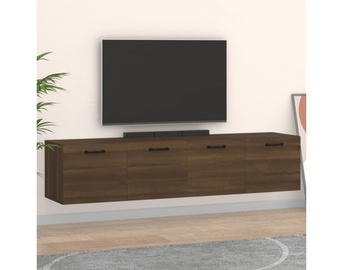 Sonata H Стенни шкафове 2 бр кафяв дъб 60x36,5x35 см инженерно дърво