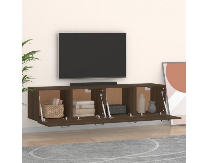 Sonata H Стенни шкафове 2 бр кафяв дъб 60x36,5x35 см инженерно дърво