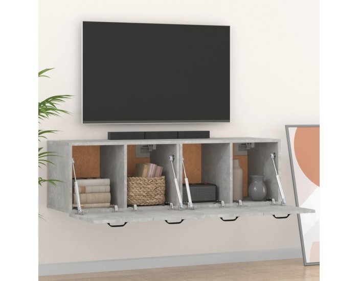 Sonata H Стенни шкафове 2 бр бетонно сиви 80x35x36,5 см инженерно дърво