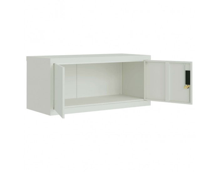 Sonata H Шкаф за папки светлосив 90x40x180 см стомана