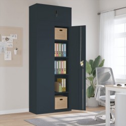 Sonata H Шкаф за папки антрацит 90x40x240 см стомана - Dulapuri