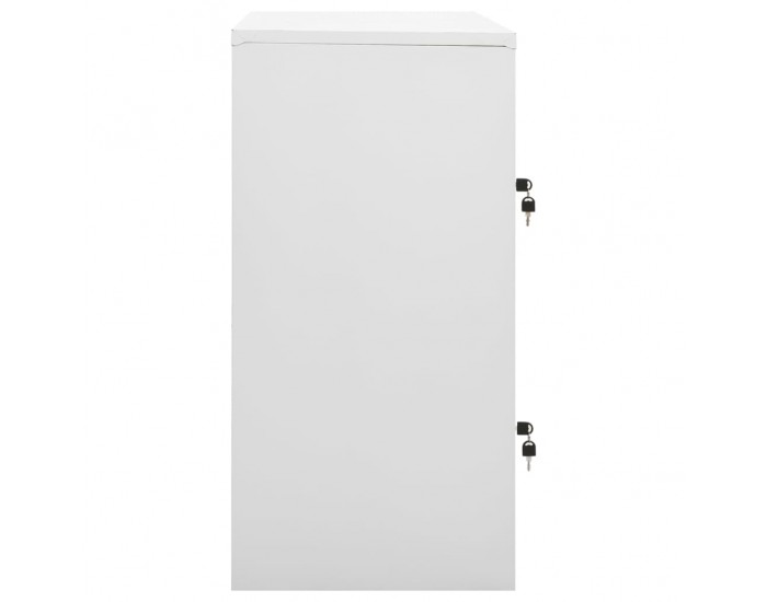 Sonata H Заключващи шкафове 5 бр светлосиво/червено 90x45x92,5см стомана