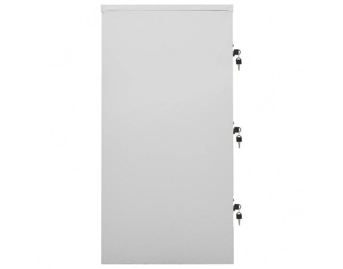 Sonata H Заключващи се шкафове, 5 бр, светлосиви, 90x45x92,5 см, стомана