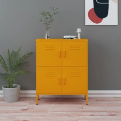 Sonata H Шкаф за съхранение, горчица, 80х35х101,5 см, стомана - Dulapuri